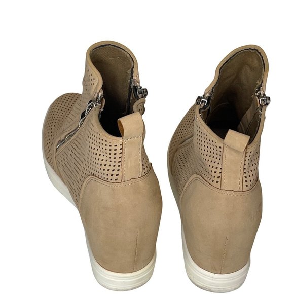 CCOCCI Wedge Booties CHARLOTE Brown Tan Suede 8 - Picture 5 of 9